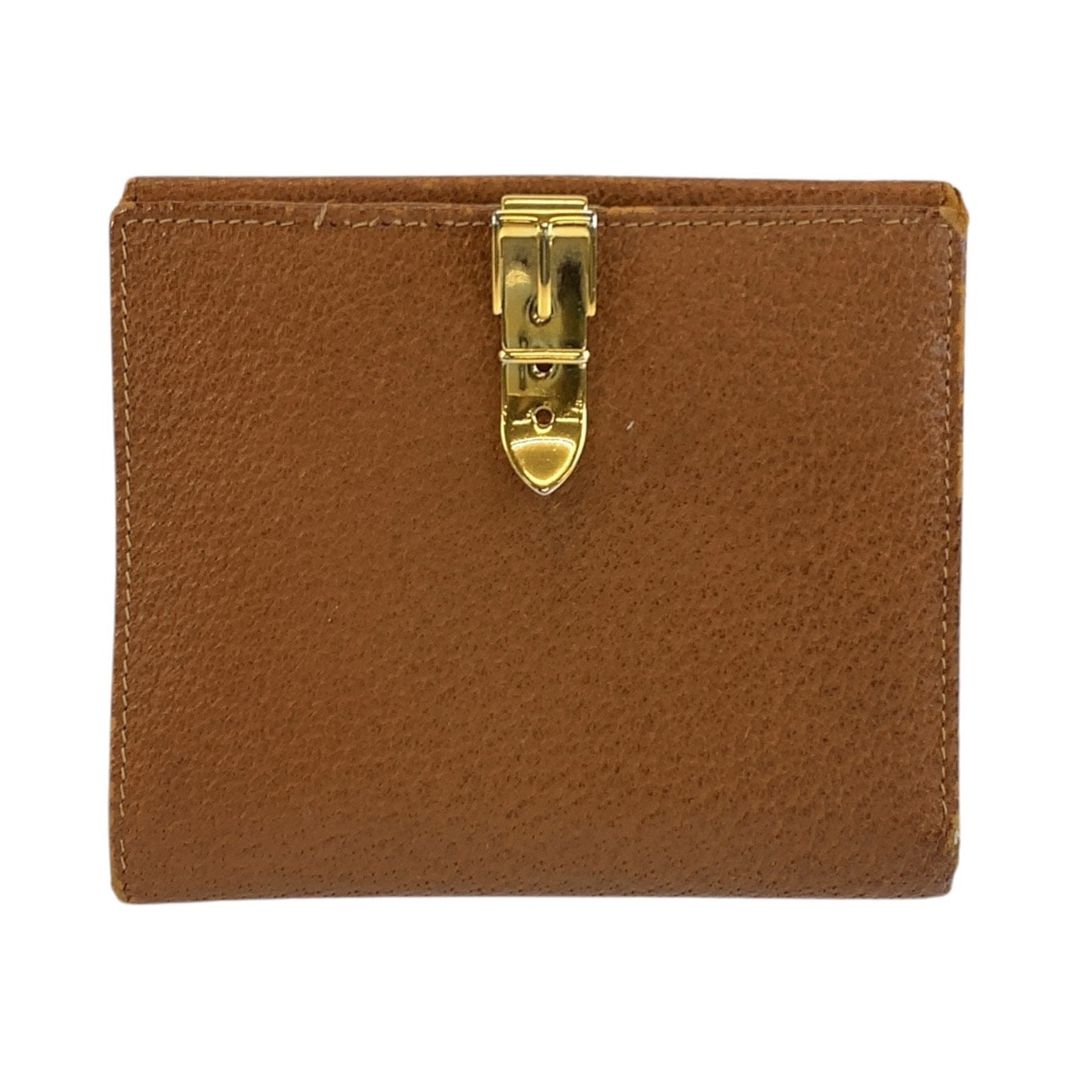 GUCCI グッチ シルヴィ ブラウン ゴールド金具 レザー 折り財布 コンパクトウォレット 603530 【中古】