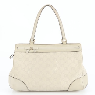 ■美品 グッチ グッチシマメイフェア リボン 257063 トート バッグ