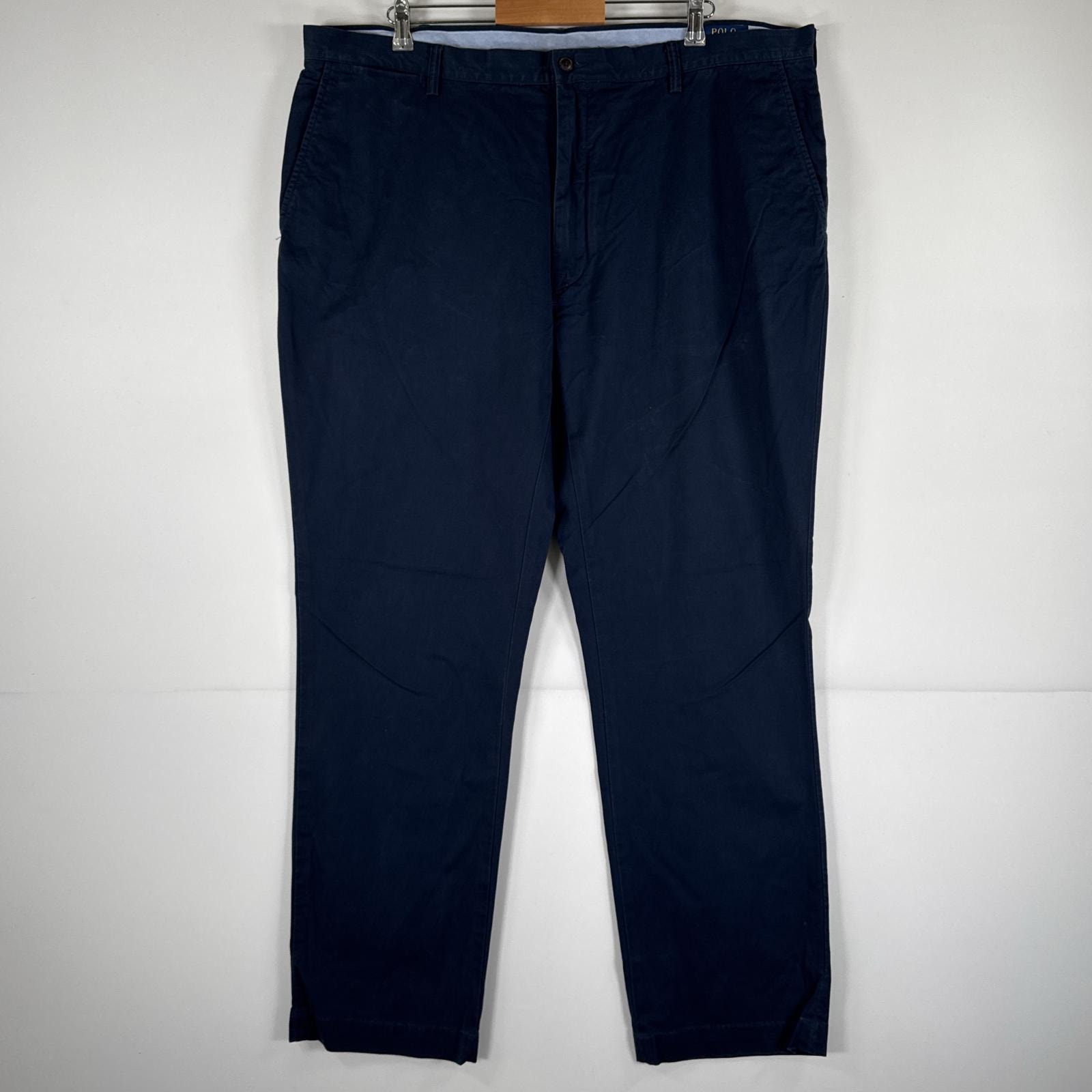 古着 ポロ・ラルフローレン POLO RALPH LAUREN チノパンツ ポロチノ ワンポイント スラックス 大きいサイズ w44 L34  ネイビー メンズ