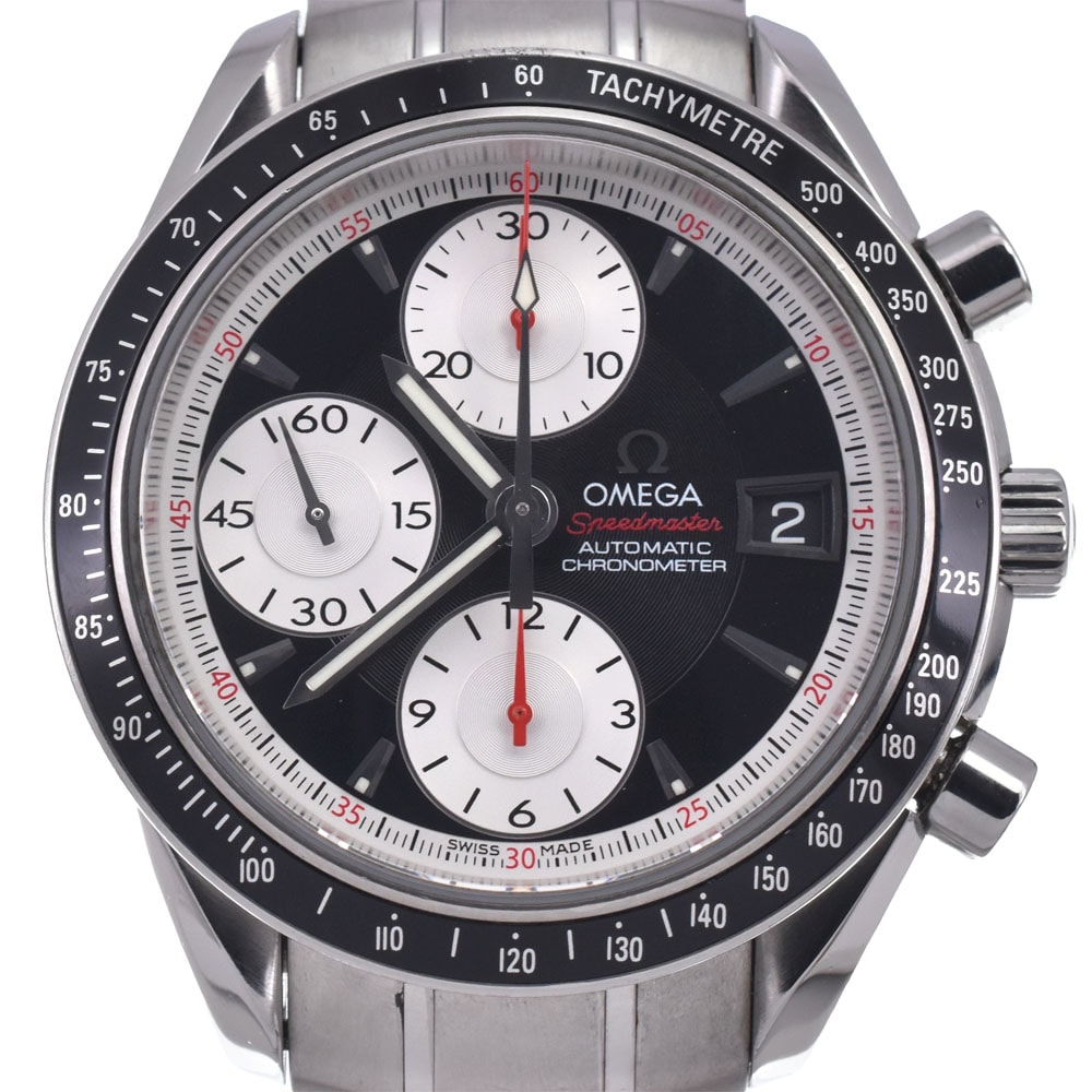 オメガ OMEGA 3210.51 スピードマスター クロノグラフ ブラック 自動巻き メンズ 良品 腕時計 L#148080