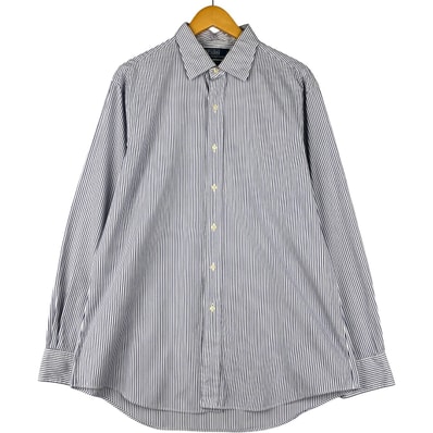 古着 ラルフローレン Ralph Lauren POLO by Ralph Lauren CURHAM CUSTOM FIT 長袖 コットンストライプシャツ メンズXL相当/eaa600784