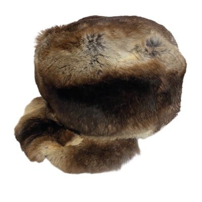 フェンディ FENDI キャスケット セーブル 毛皮 帽子 ブラウン