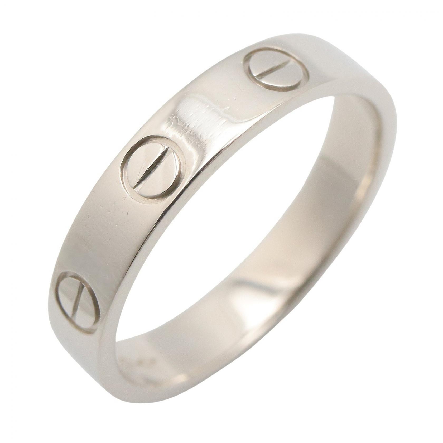 カルティエ CARTIER ミニラブ リング リング・指輪 ジュエリー Pt950プラチナ メンズ レディース シルバー系 【中古】