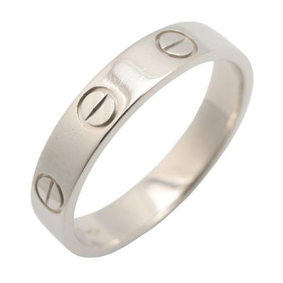 カルティエ CARTIER ミニラブ リング リング・指輪 ジュエリー Pt950プラチナ メンズ レディース シルバー系 【中古】