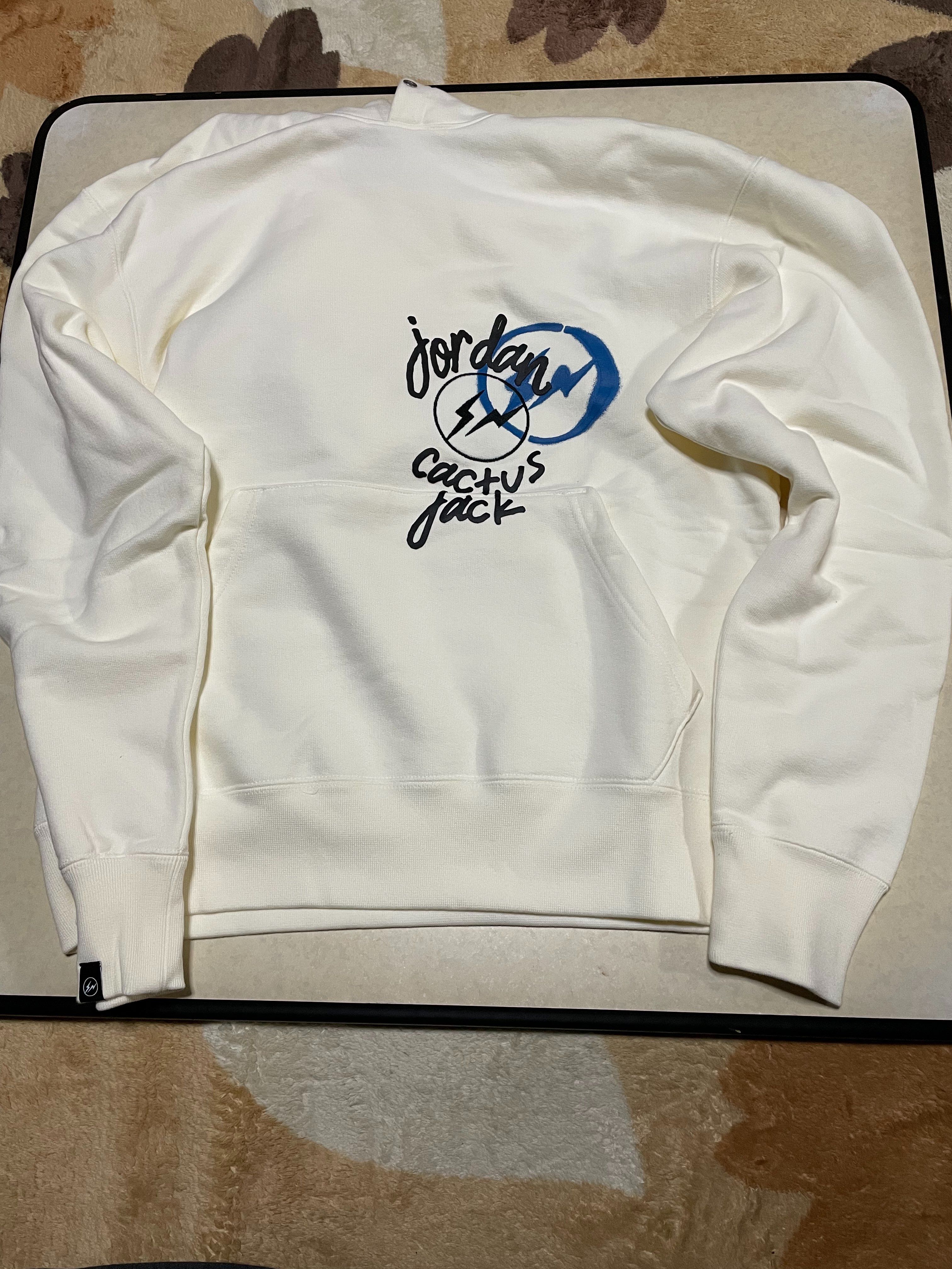 Air Jordan Travis Scott Fragment Hoodie "White"