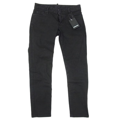 DSQUARED2 ディースクエアード デニムパンツ 19AW S75LB0226 ストレッチ スリム スキニー デニム パンツ ブラック系 36【中古】