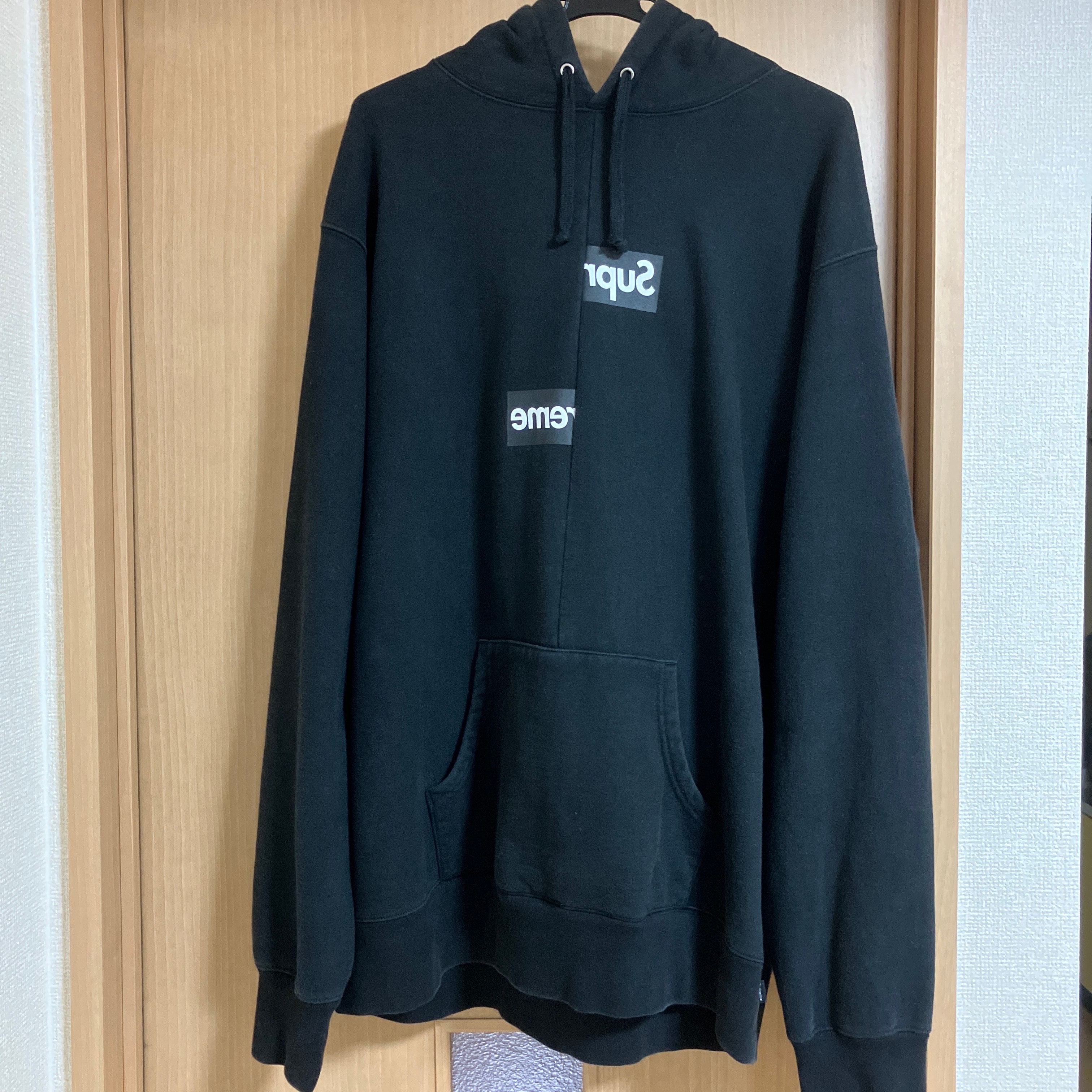 Supreme / Comme des Garçons SHIRT® Split Box Logo Hooded Sweatshirt "Black"