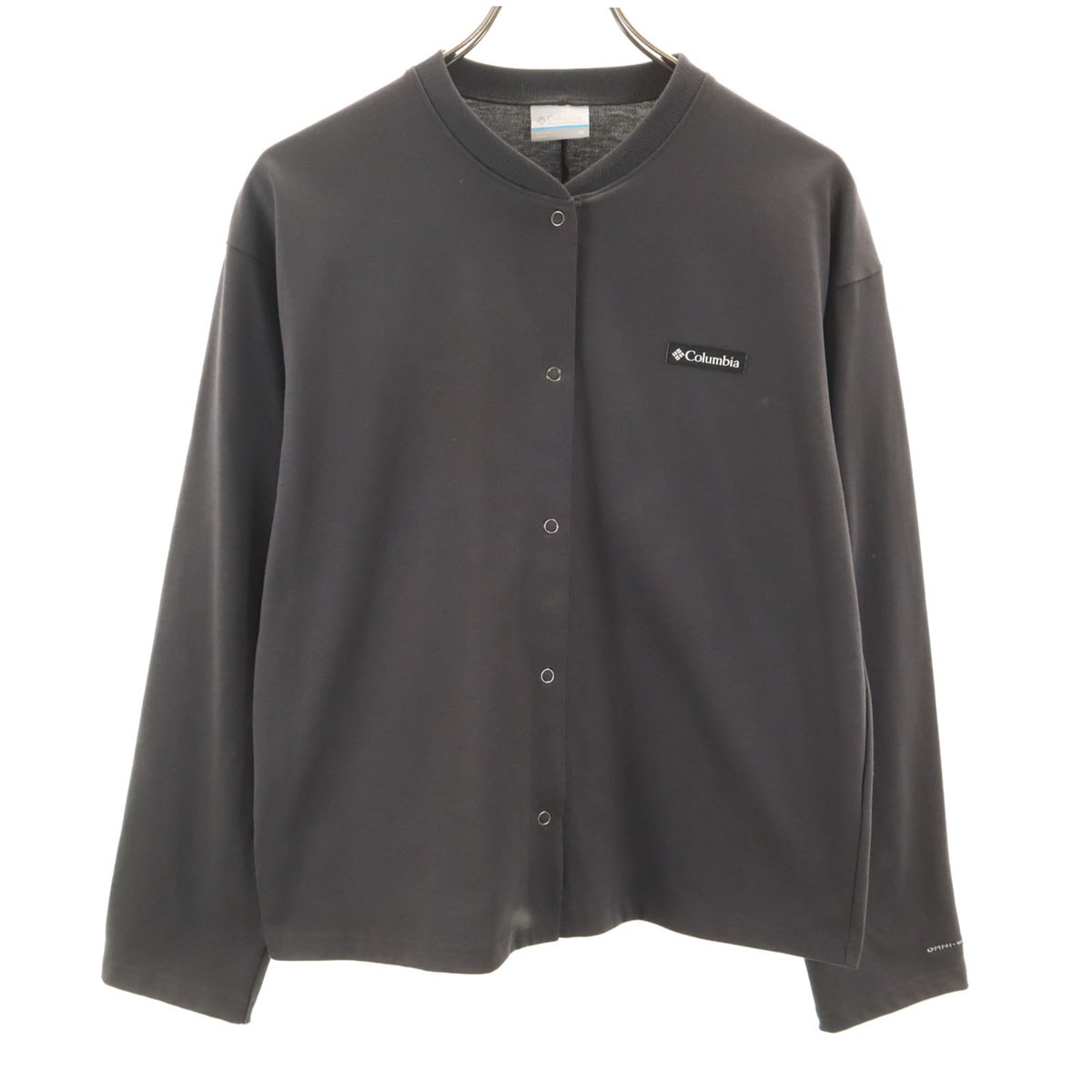 美品 Columbia コロンビア 長袖 カーディガン M グレー系 アウトドア
