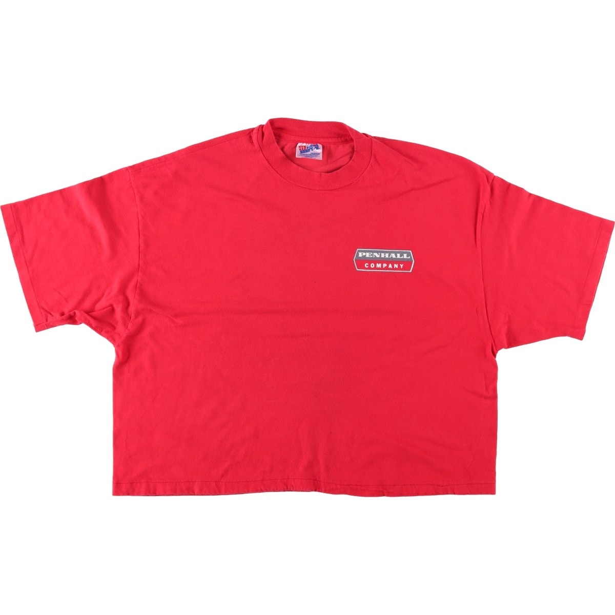 古着 90年代 ヘインズ Hanes PENHALL COMPANYペンホールカンパニー クロップド アドバタイジングTシャツ USA製 レディースXL相当 ヴィンテージ/eaa620418
