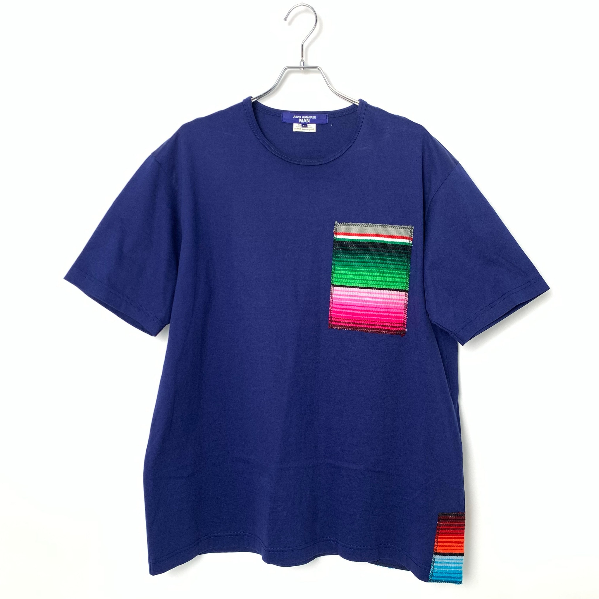 JUNYA WATANABE MAN PATCHWORK S/S T-SHIRT Navy