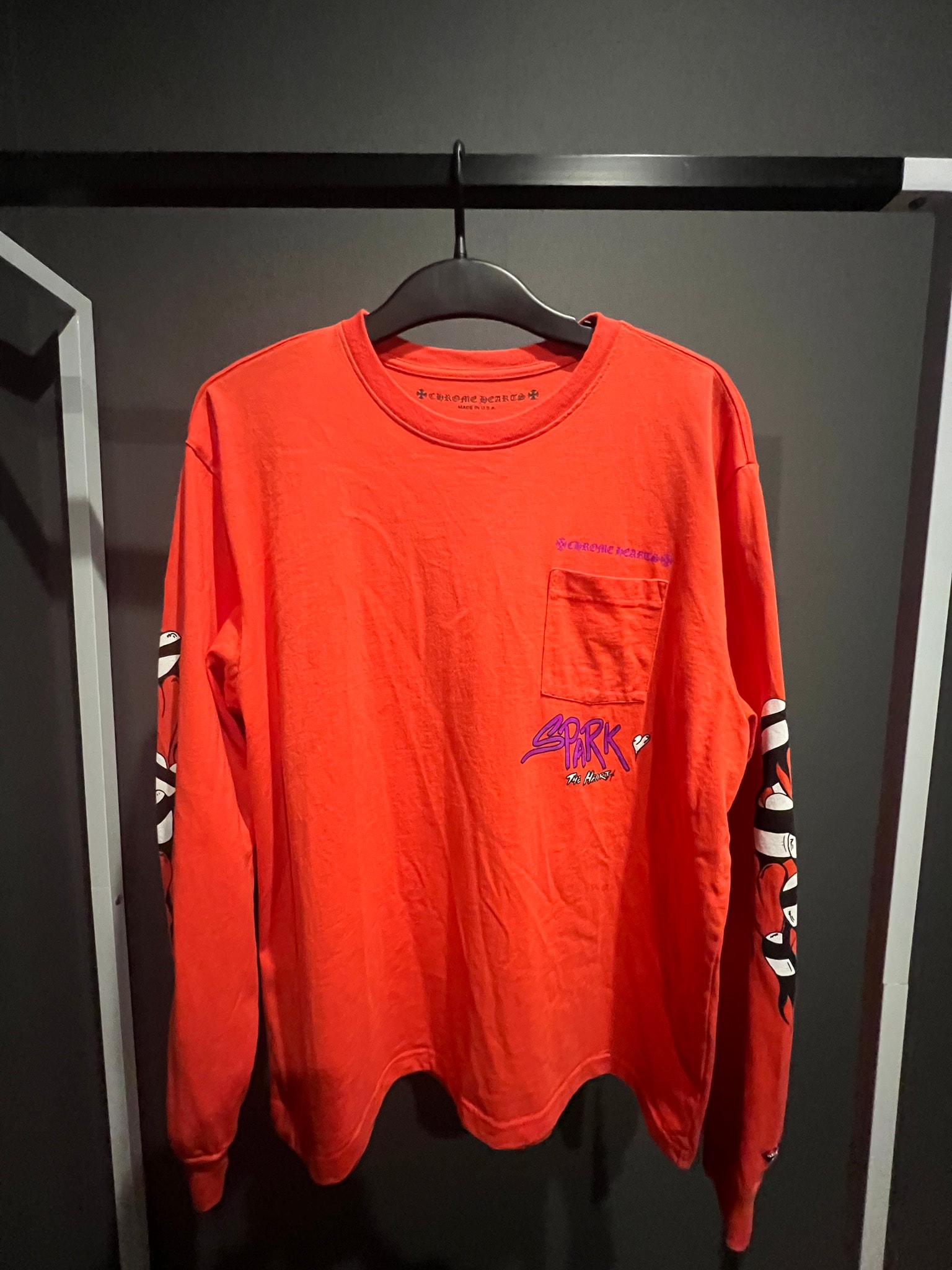 Chrome Hearts PPO Matty Boy Spark the Heart L/S T-Shirt "Red"