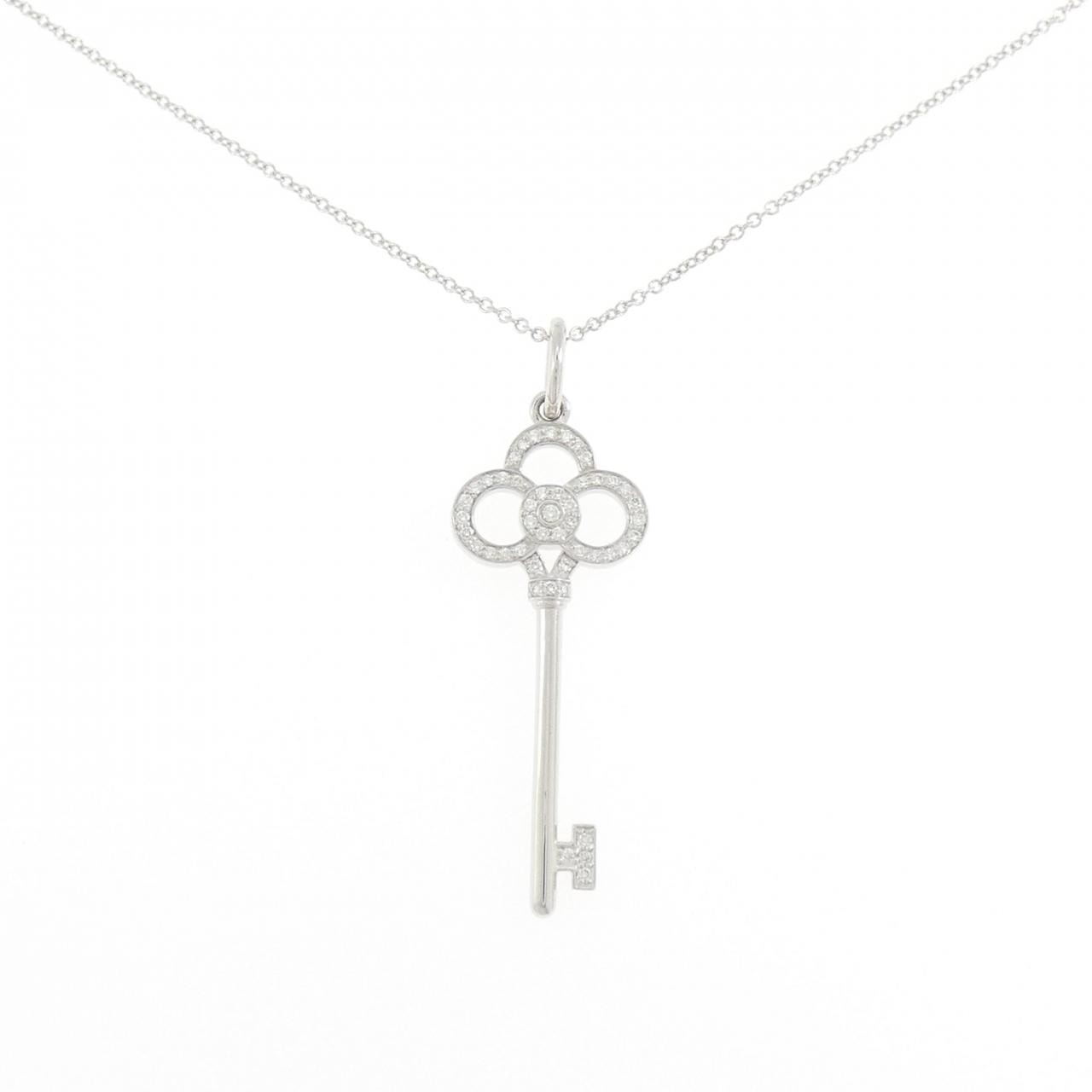 ティファニー クラウン キー ミニ ネックレス 0.11CT