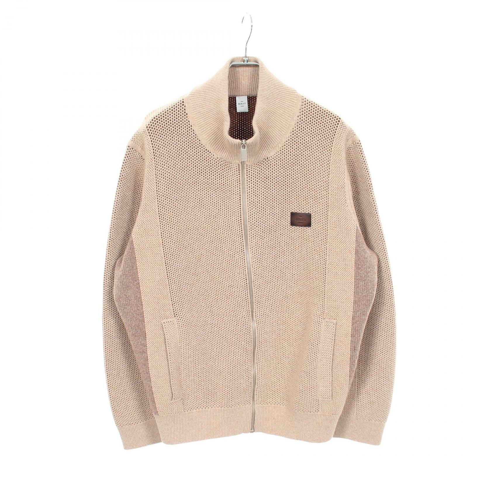 ベルルッティ Berluti ジップアップ ニット 衣料品 アウター ウール カシミヤ メンズ ベージュ系 【中古】