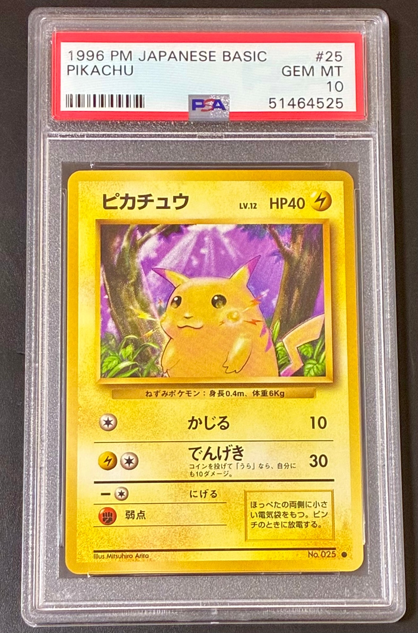 PSA10】ピカチュウ ○ : 旧裏 [PMCG1-2](拡張パック
