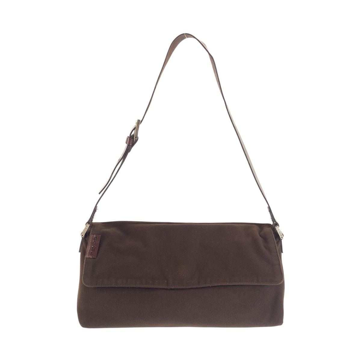 美品 FENDI フェンディ ブラウン シルバー金具 ファブリック レザー/ ショルダーバッグ 1-0287150 【中古】