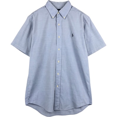 古着 ラルフローレン Ralph Lauren CUSTOM FIT 半袖 ボタンダウンシャツ メンズM相当/eaa674512