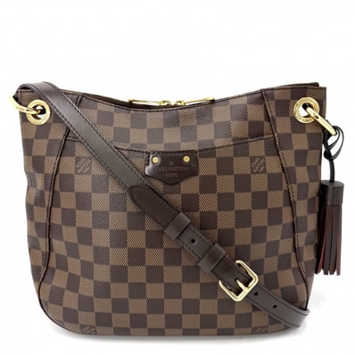 LOUIS VUITTON ルイヴィトン ショルダーバッグ ダミエ サウスバンク タッセル 肩掛け 斜め掛け N42230 ブラウン 茶 ゴールド金具 レディース 美品【中古品】