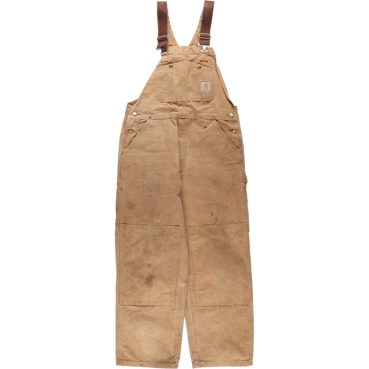 古着 00年代 カーハート Carhartt ダブルニー ダック オーバーオール メンズw37相当/eaa522883