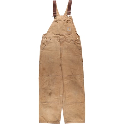 古着 00年代 カーハート Carhartt ダブルニー ダック オーバーオール メンズw37相当/eaa522883