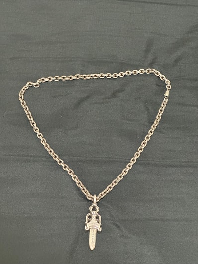 Chrome Hearts Double Dagger Pendant "Silver"
