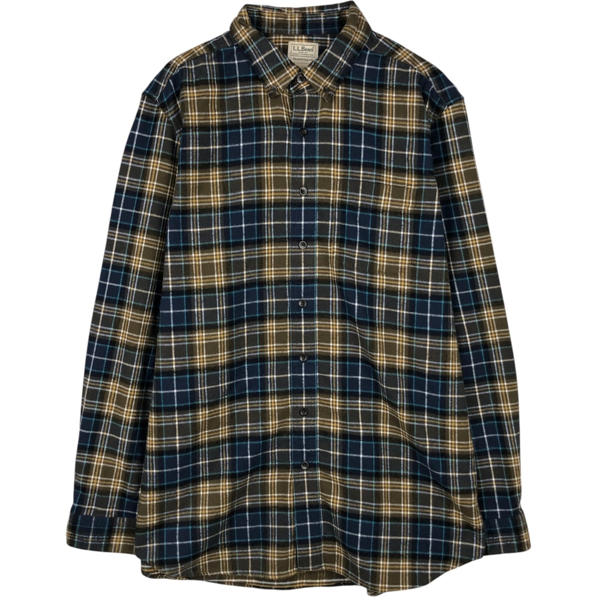 古着 90~00年代 エルエルビーン L.L.Bean TRADITIONAL FIT 長袖 ボタンダウン ライトネルチェックシャツ メンズL相当 ヴィンテージ/eaa477900