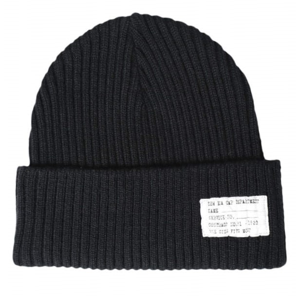 NEW ERA ニューエラ MILITARY KNIT リブ編みニットキャップ ONE SIZE BLACK ワッチキャップ ビーニー ニット帽 帽子 g27750