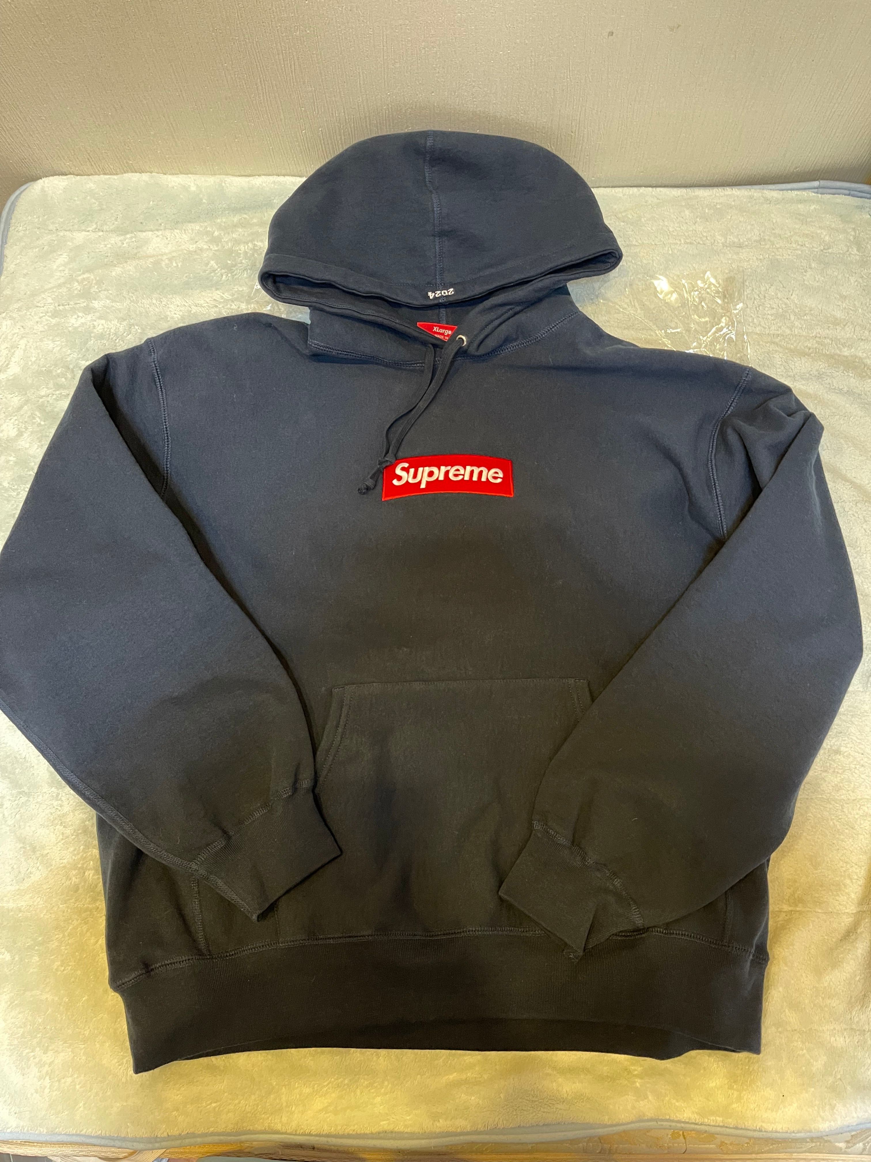 Supreme Box Logo Hooded Sweatshirt "Navy" (24FW)