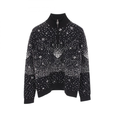 シャネル CHANEL ココマーク ロゴ ニット 衣料品 トップス ウール レディース ブラック系 / ネイビー系 / ホワイト系 P65146K60951 【中古】
