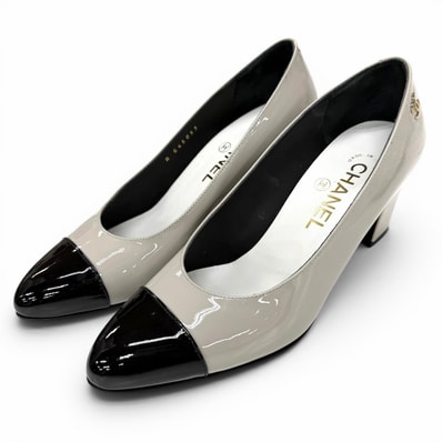 美品 シャネル パンプス グレー レディース 36 G45053