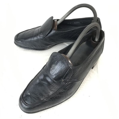 バリー/BALLY of Switzerland★本革/ローファー/モカシン【6.5E/24.5-25.0/黒/BLACK】スイス製★ビジネス/dress shoes◆F-180