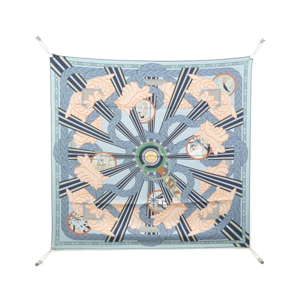 エルメス A LA LUMIERE DU FLAMBEAU カレ ダブル フェイス スカーフ