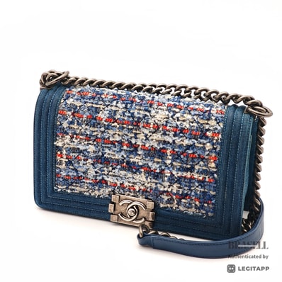 CHANEL シャネル CHANEL Boy CHANEL Boy CHANEL Boy 19096133 ハンドバッグ Tweed Blue レディース