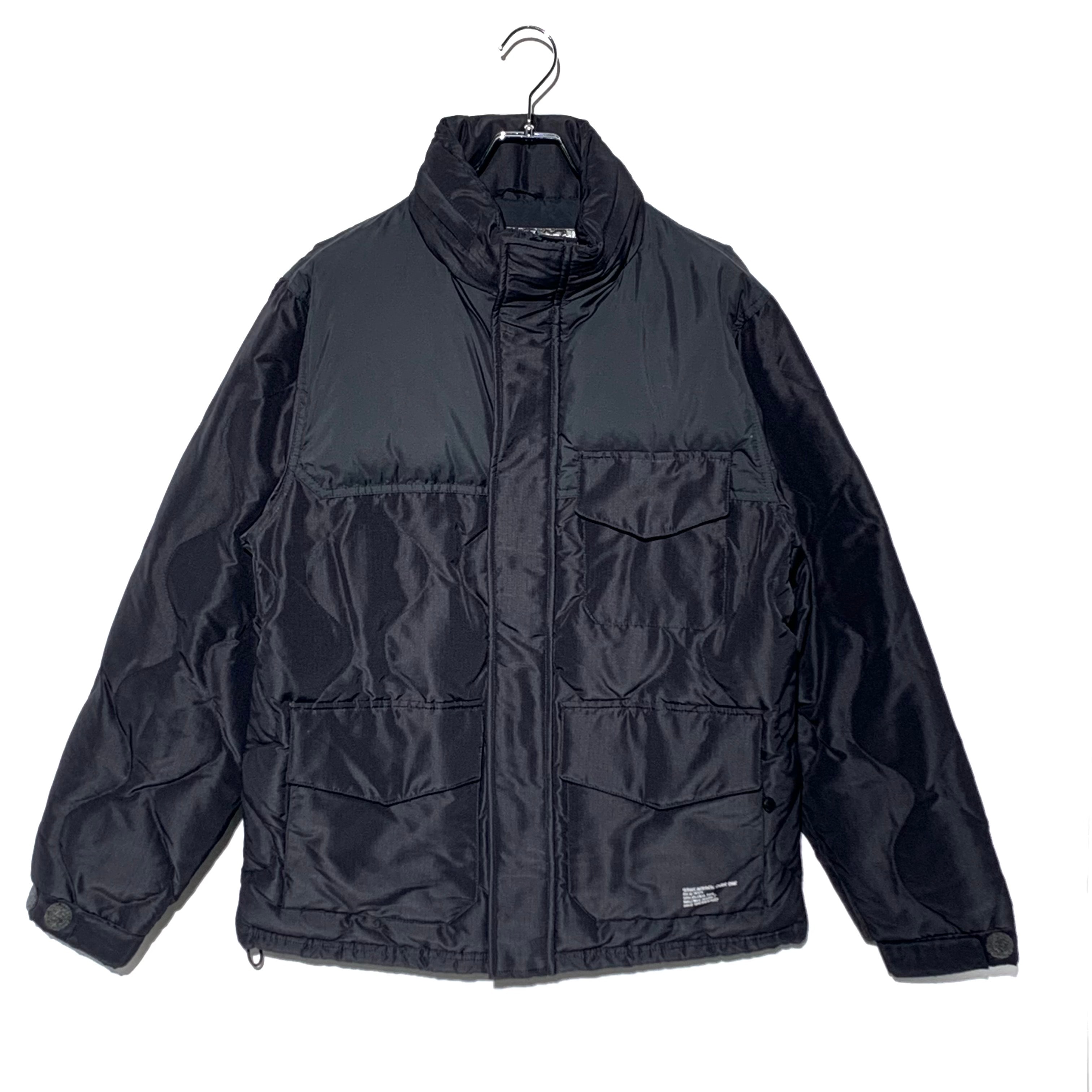 STUSSY QUILTING DOWN JACKET Black