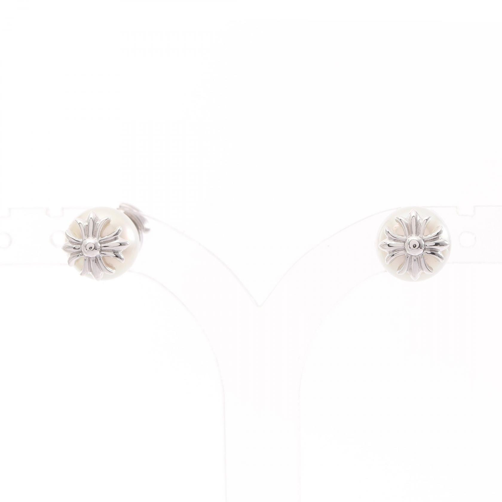 クロムハーツ CHROME HEARTS Chrome Hearts × MIKIMOTO CHプラス ピアス ジュエリー K18WG(ホワイトゴールド) パール レディース シルバー系 / ホワイト系 【中古】