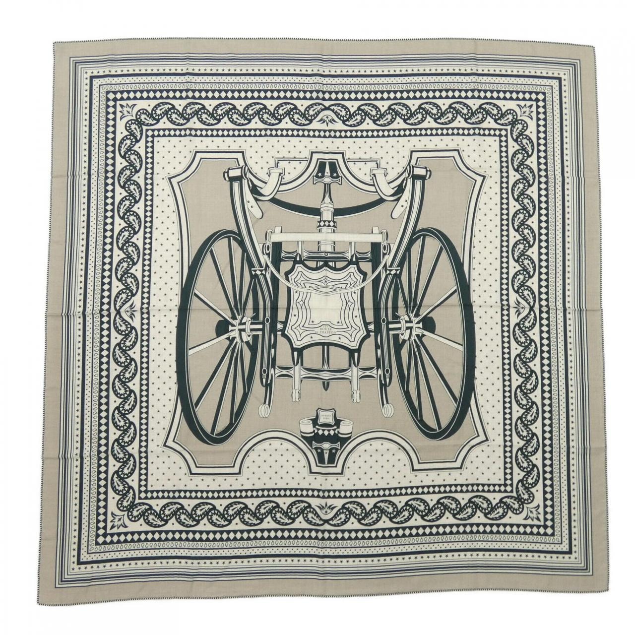エルメス HERMES LES ROUES DE PHAETON BANDANA H244170S カレジェアン140 ショール