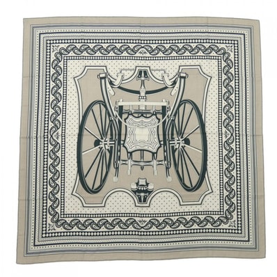 エルメス HERMES LES ROUES DE PHAETON BANDANA H244170S カレジェアン140 ショール