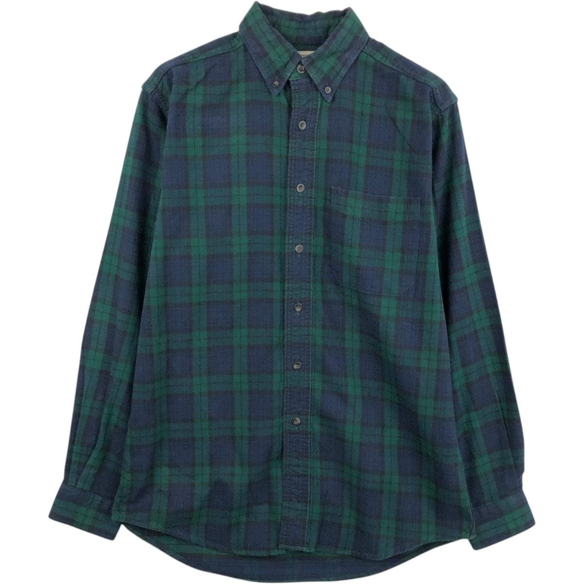 古着 エルエルビーン L.L.Bean ブラックウォッチチェック 長袖 ボタンダウン フランネルチェックシャツ メンズS相当/eaa666092