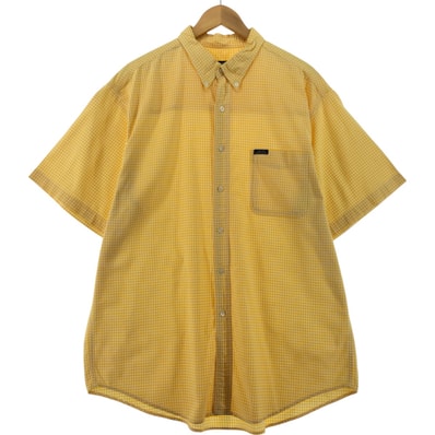 古着 90年代 ラルフローレン Ralph Lauren CHAPS チャップス ギンガムチェック 半袖 ボタンダウン チェックシャツ メンズXL相当 ヴィンテージ/eaa536075