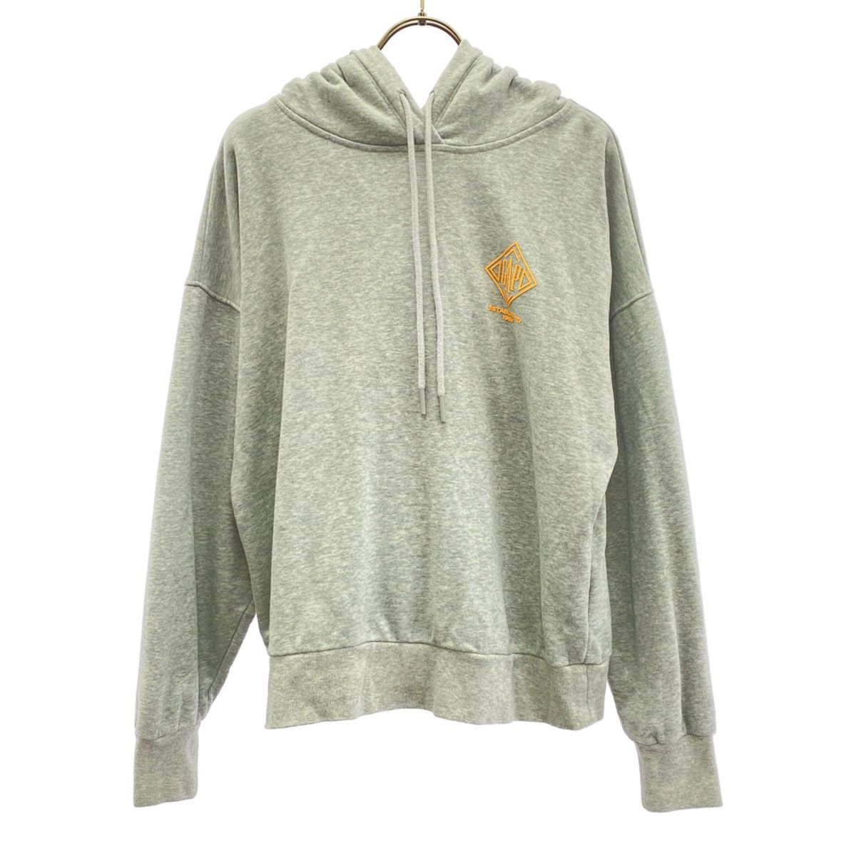 GAP ギャップ ロゴワッペン 長袖 スウェットパーカー M グレー