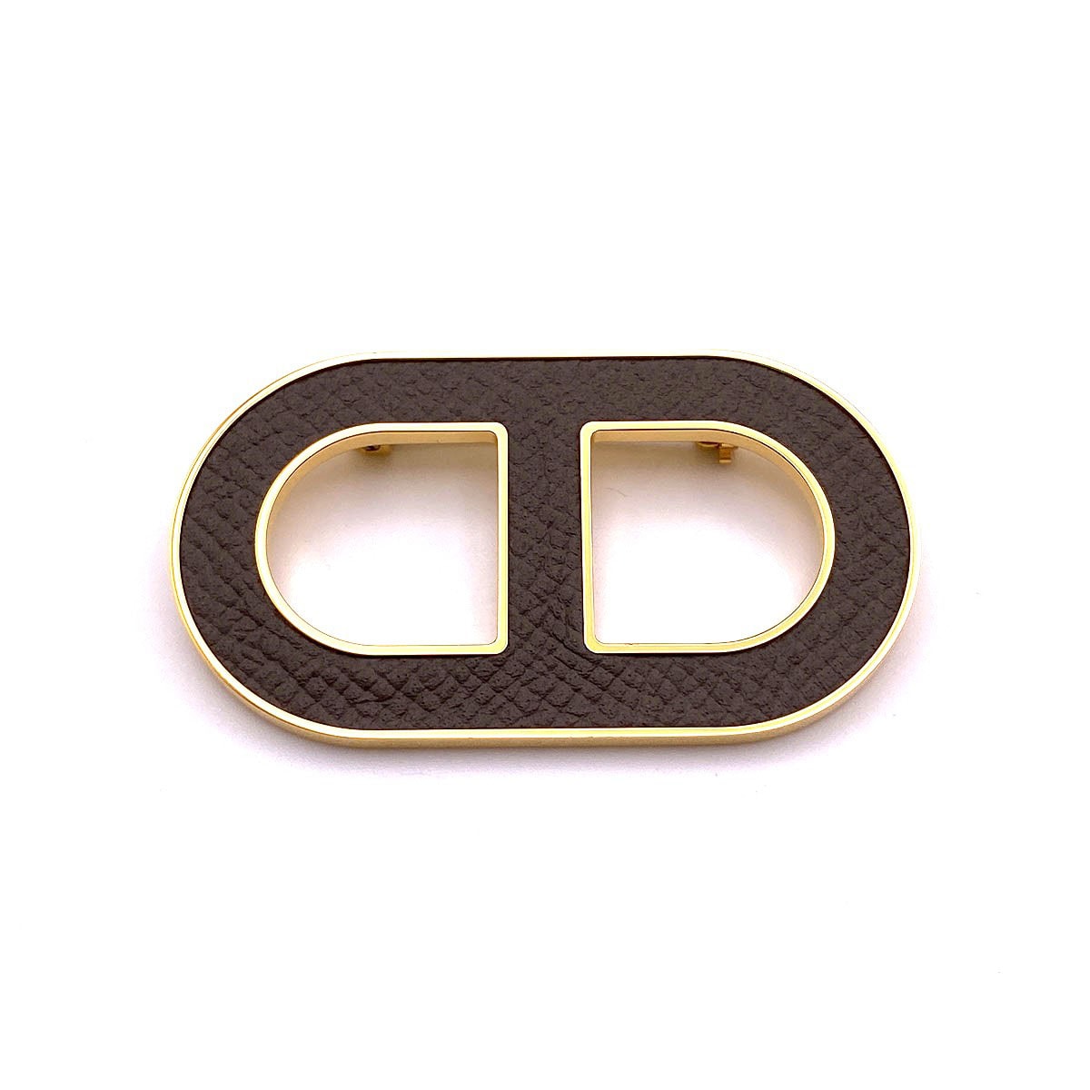 HERMES エルメス シェーヌダンクル ブローチ ヴォーエプソン ゴールド レディース【中古】