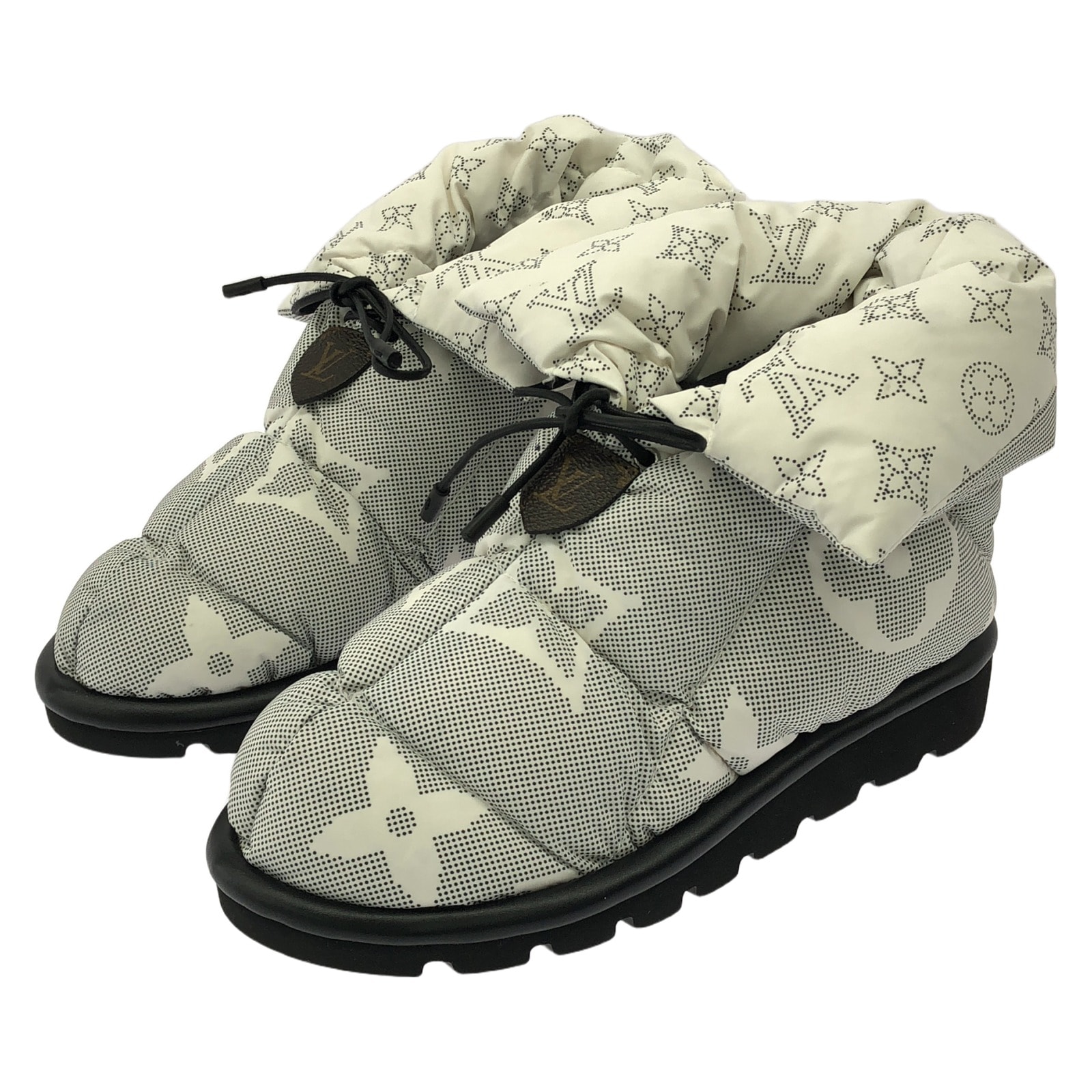 ルイ・ヴィトン LOUIS VUITTON ブーツ ブーツ 靴 レディース グレー系 【中古】