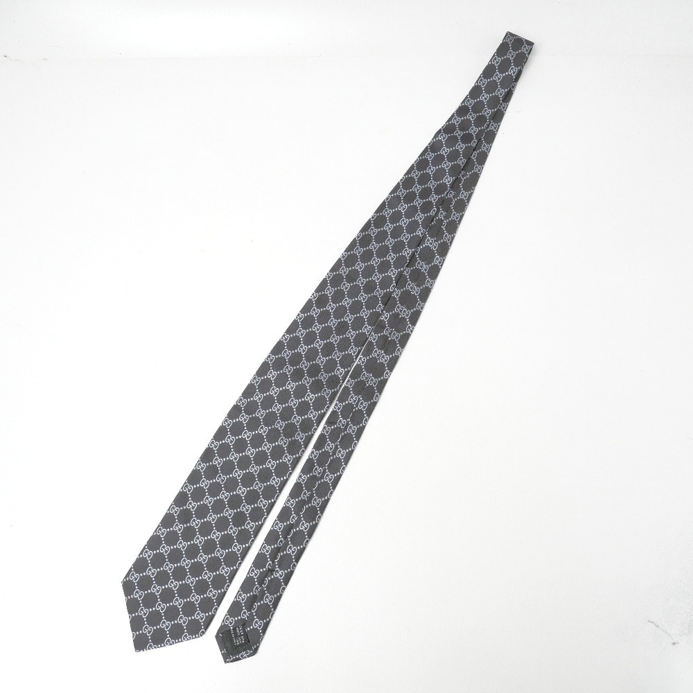 ■美品■GUCCI グッチ ネクタイ GG シルクジャカード ワイドタイ ブランド古着【中古】20260825/RB0419
