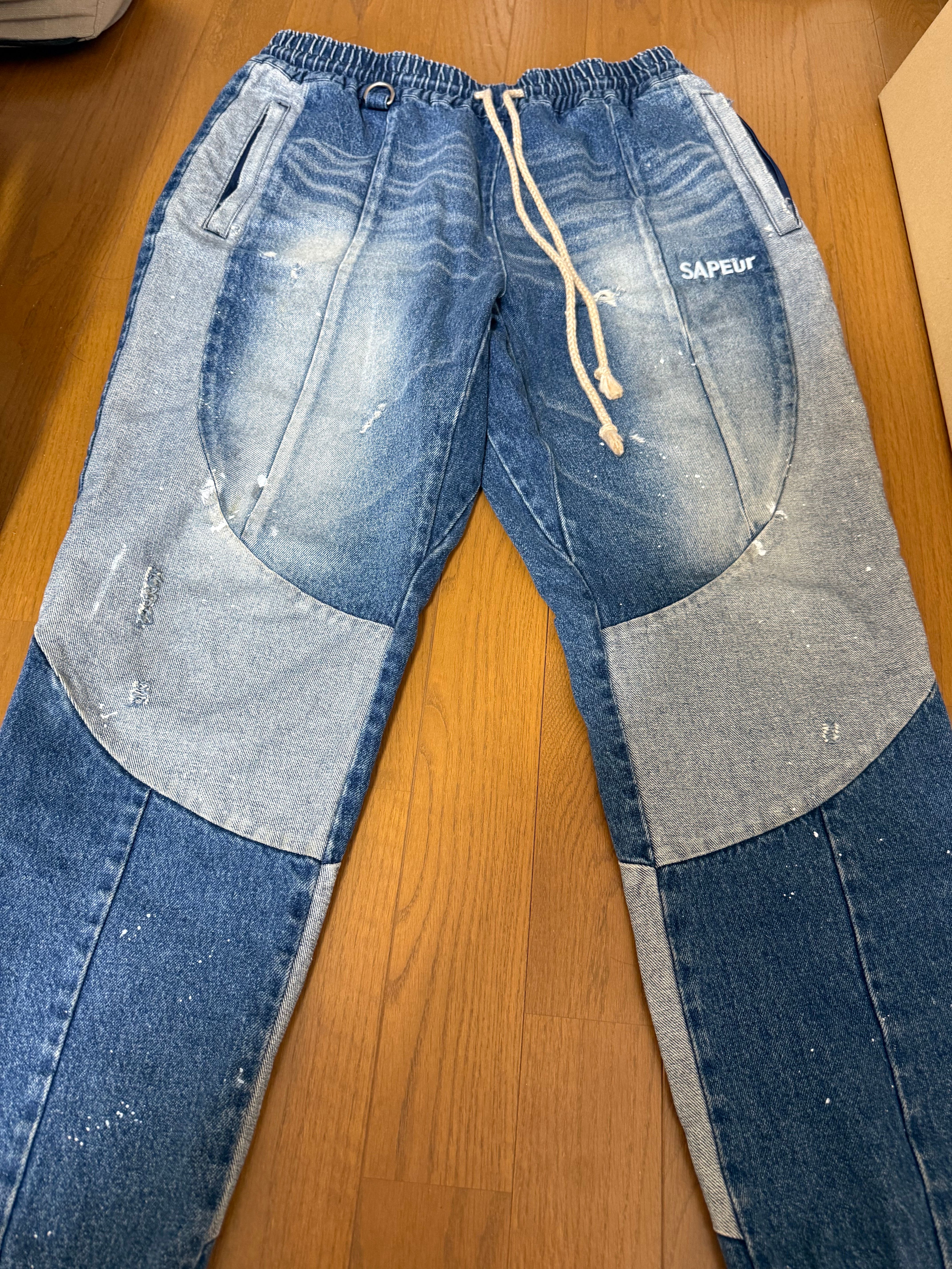 Sapeur Denim Track Pants "Indigo"