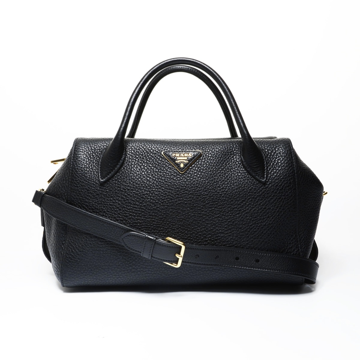プラダ PRADA ヴィッテロダイノ レザー ダッフルバッグ 2WAY ショルダーバッグ【中古】