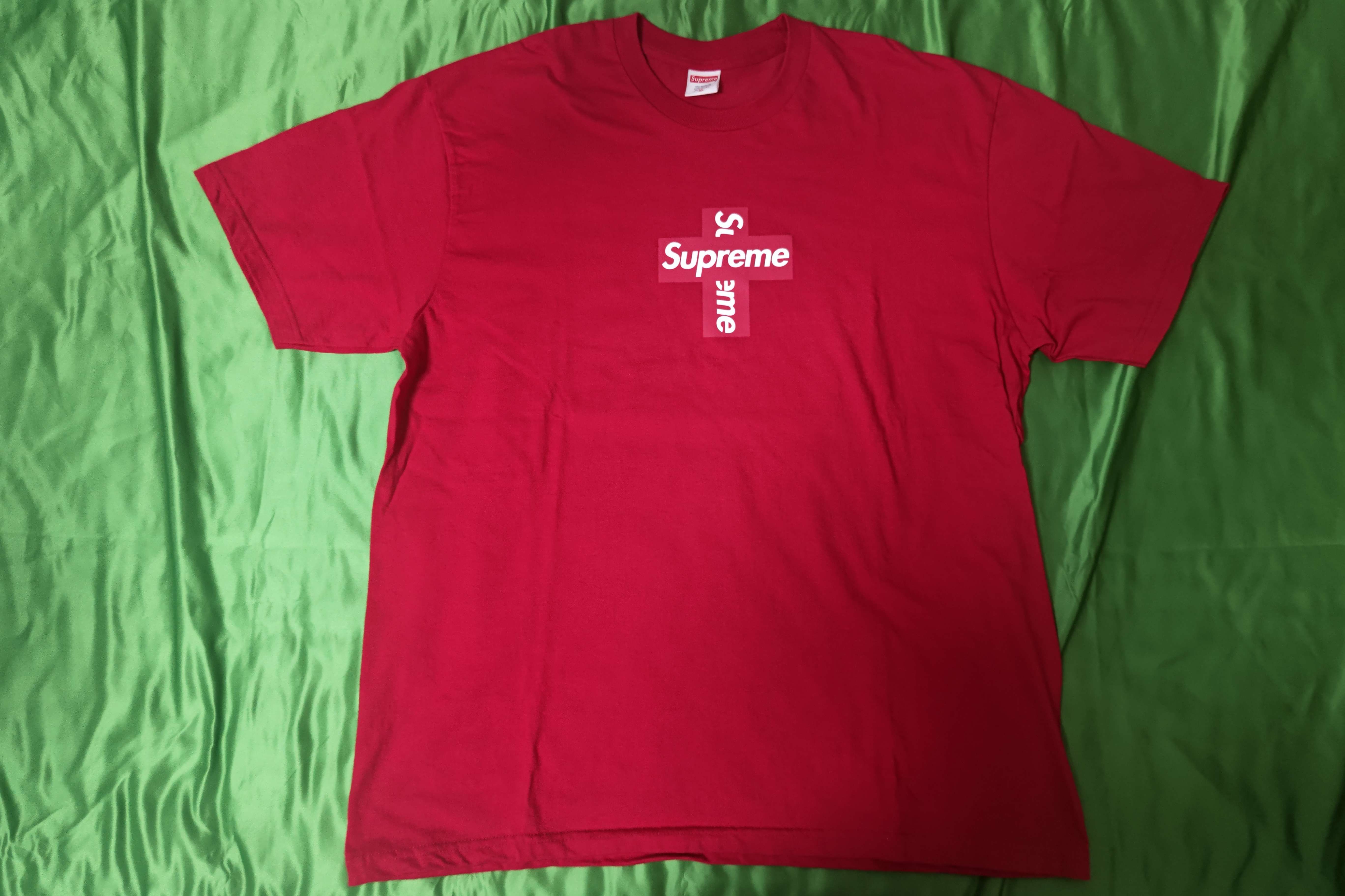 Supreme Cross Box Logo Tee "Red"