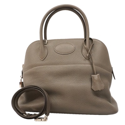 【6kd4133-h】エルメス ハンドバッグ ボリード31 トリヨンクレマンス エタン シルバー金具 A刻印 2wayバッグ【中古】レディース