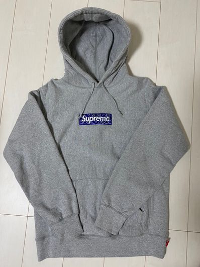 Supreme Bandana Box Logo Hooded Sweatshirt "Grey"