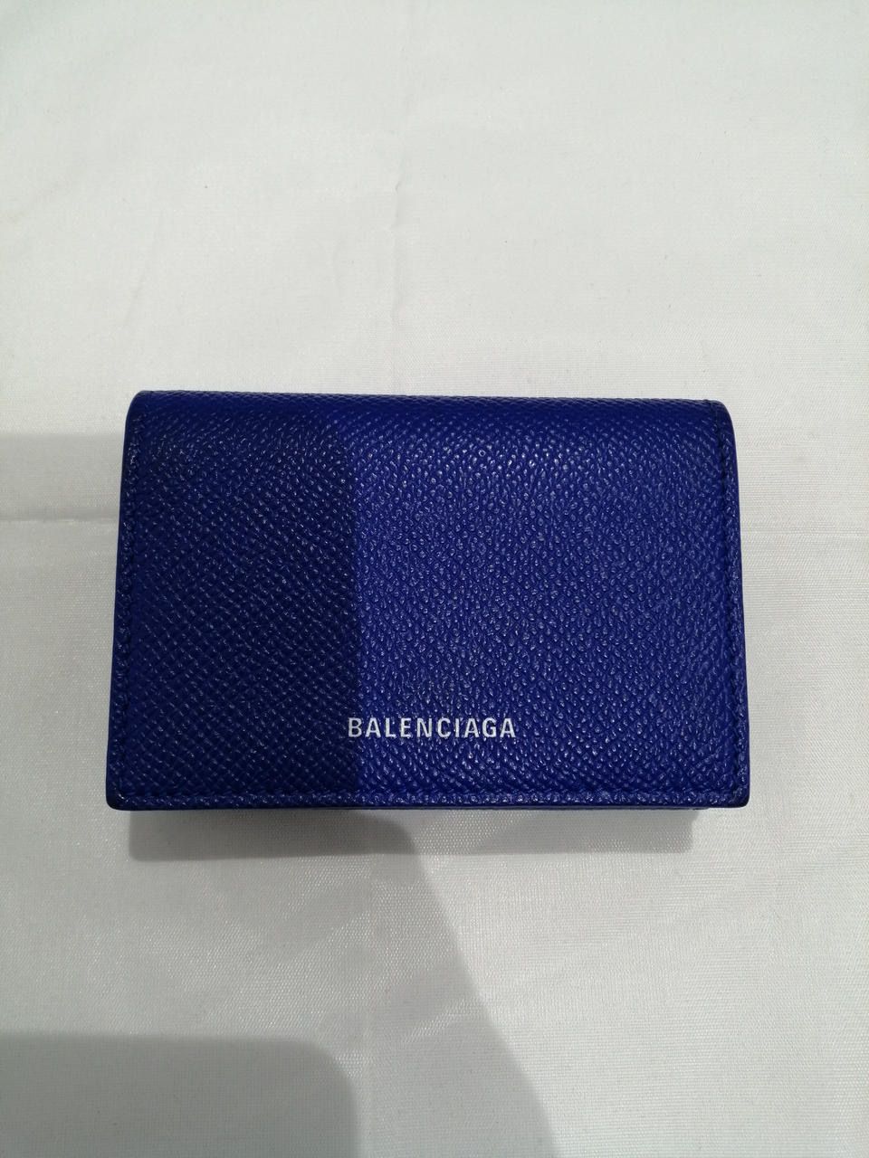 BALENCIAGA Ville Mini Wallet "Blue/White"