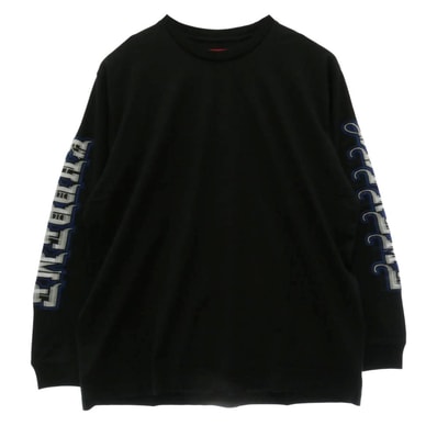Supreme シュプリーム 25AW Intarsia Sleeve L/S Top インターシャ スリーブ 長袖 Tシャツ カットソー XLサイズ ブラック系 XL【美品】【中古】