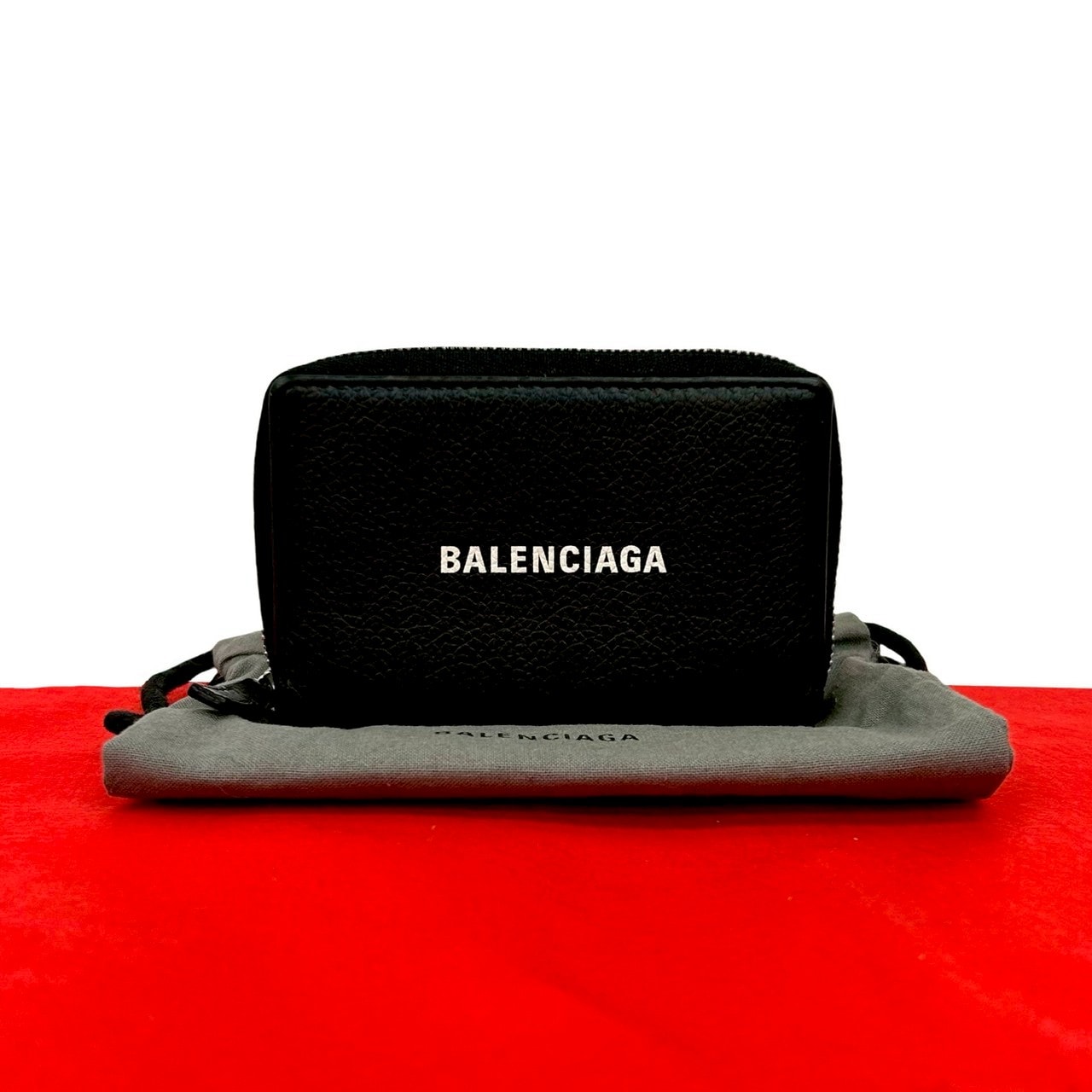 BALENCIAGA バレンシアガ ロゴ レザー コインケース ブラック
32221